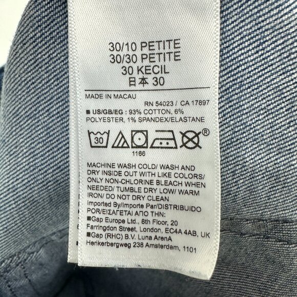 Gap 70s Flare High Rise Women's size 10P  Two Tone Blue Denim Jeans - Picture 5 of 6